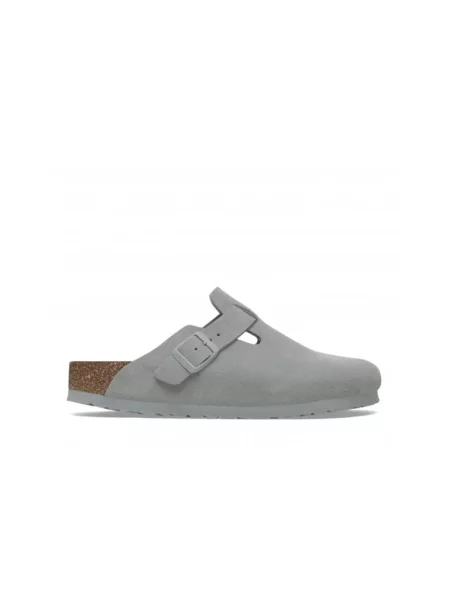 Klapki Birkenstock zamszowe zielone