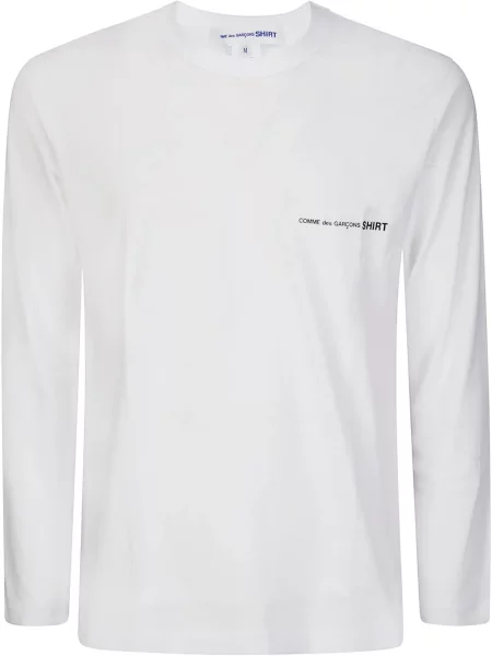 Tricou mânecă lungă Comme Des Garçons Shirt alb