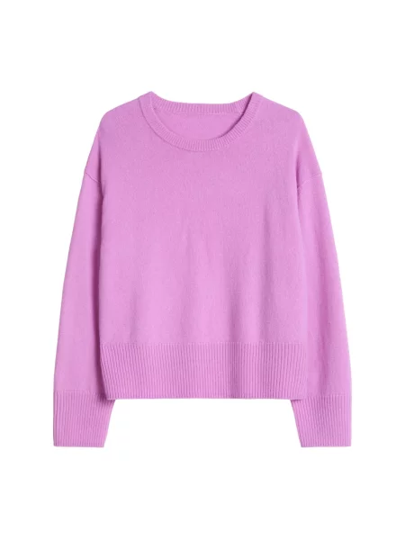 Sweter Marc O'polo wełniany z długim rękawem fioletowy
