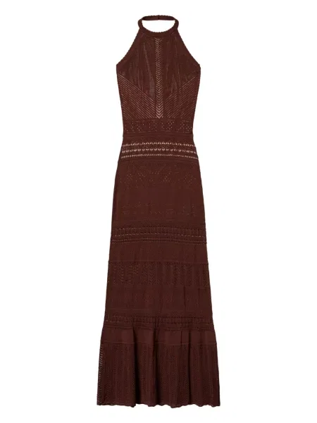 Rochie Twinset tricotate de costum maro