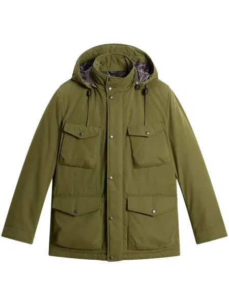 Geacă Woolrich cu glugă verde