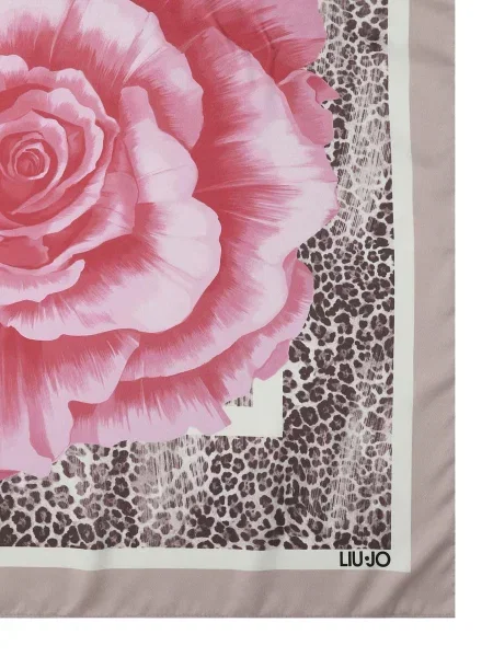 Šal Liu Jo s cvjetnim printom s printom ružičasta