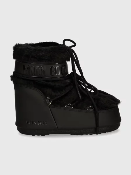 Moon Boot Căptușite bocanci ICON LOW FAUX FUR negru