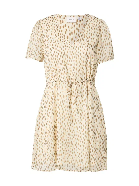 VILA Obleka VIFalia kamela / ecru