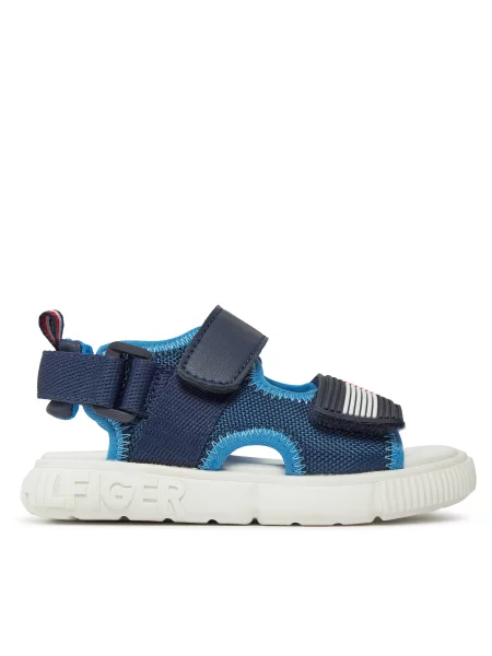 Sandály Tommy Hilfiger Velcro S Tmavomodrá