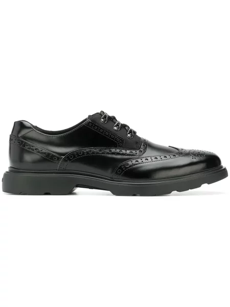 Brogues Hogan cu șireturi din dantelă negru