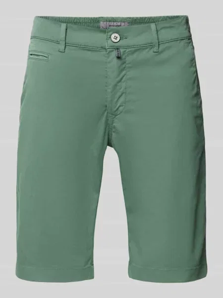 Bermudy w jednolitym kolorze Pierre Cardin khaki