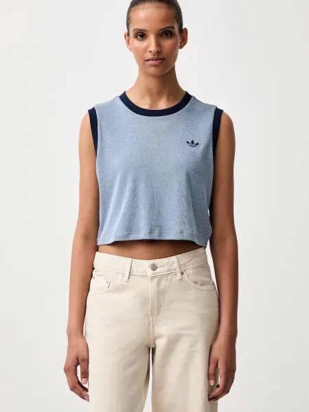 Adidas Originals crop top z modalom Heather modra