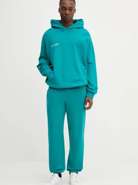 Свитер Pangaia с капюшоном с принтом коричневый