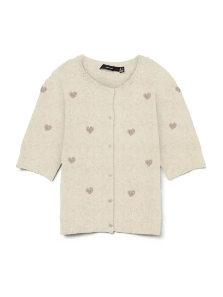 VERO MODA Geacă tricotată VMDOFFY / crem bej