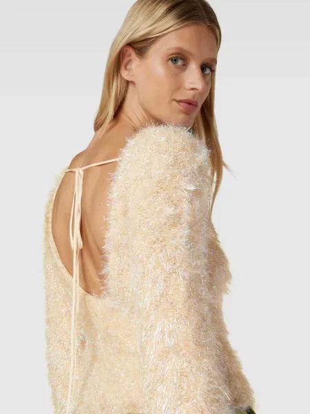 Sweter z dodatkiem Victoria Beckham beżowy