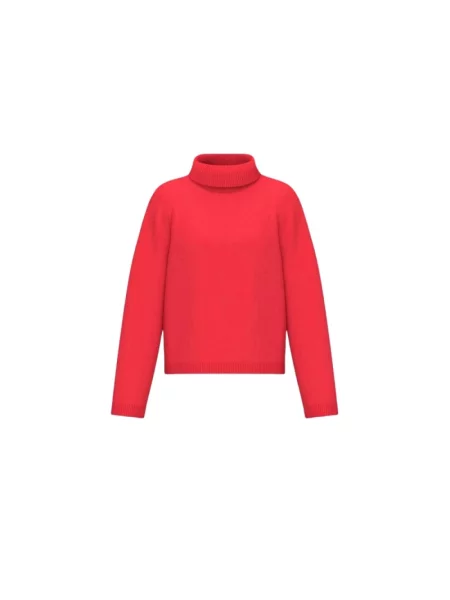 Sweter Marella wełniany czerwony