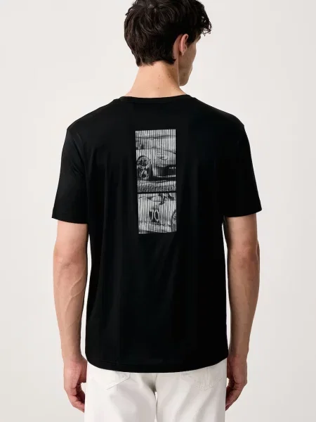 BOSS Green tricou pentru bărbați din TS_PS Grx negru