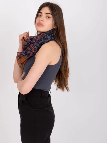 Fular Fashionhunters cu imagine albastru