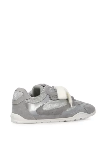 Sneakerși Pinko din piele de căprioară gri