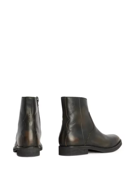 Cizme scurte Allsaints din piele negru