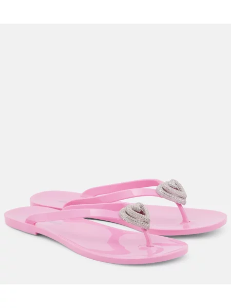 Chiloți tanga Mach & Mach cu motiv cu inimi roz