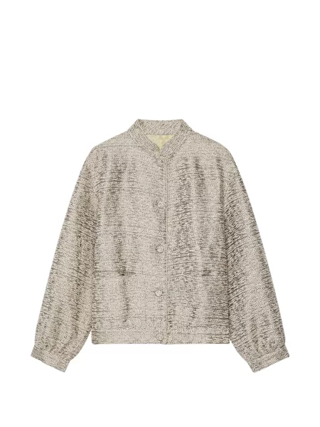 Geacă bomber Shanghai Tang cu paiete din tweed gri
