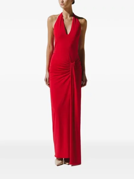 Rochie maxi Baobab cu volane roșu