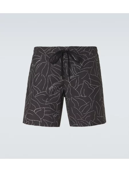 Plavalne hlačke Brioni s potiskom rjava