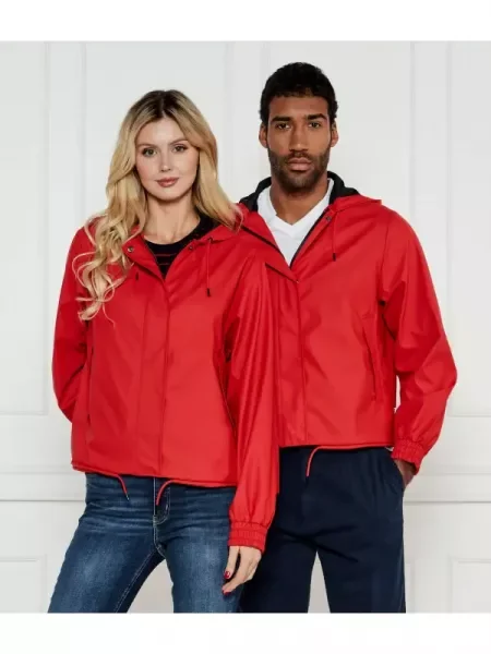 Rains Geacă String W3 | Relaxed fit roșu