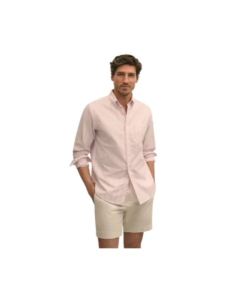 Koszula Brooks Brothers z twillu różowa