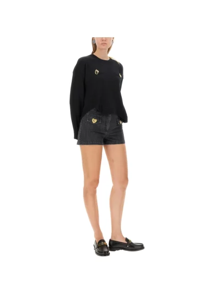 Sweter Moschino wełniany czarny