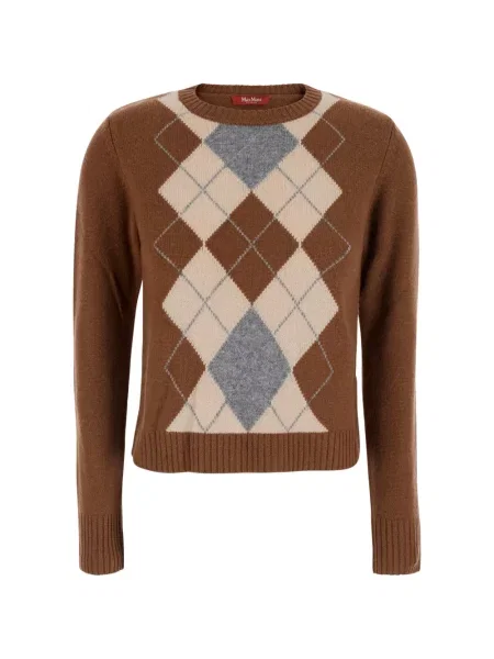 Pulover Max Mara cu model argyle maro
