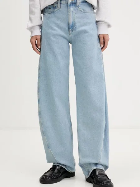 Tommy Jeans blugi barrel pentru femei albastru