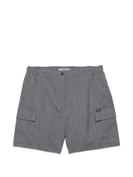 Pantaloni scurți Prada de mohair gri