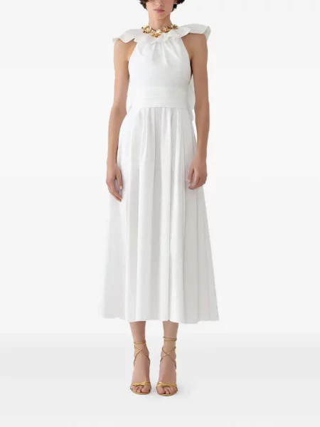 Rochie Carolina Herrera cu volane alb