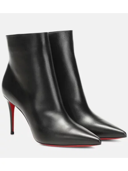 Cizme scurte Christian Louboutin din piele negru