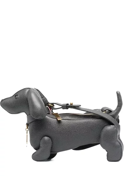 Geantă de mână Thom Browne din piele negru