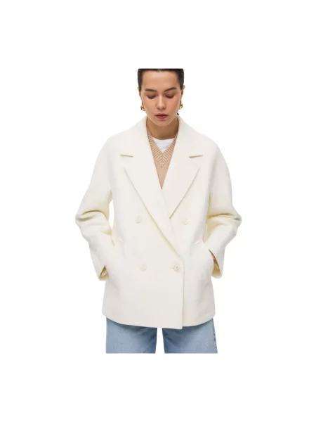 Krótki płaszcz Estro biały