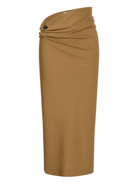 Spódnica midi Alberta Ferretti do kolan brązowa