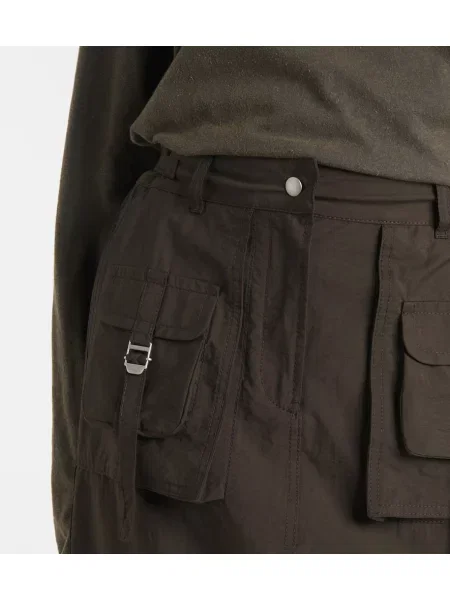 Midi sukně Acne Studios po kolena šedé