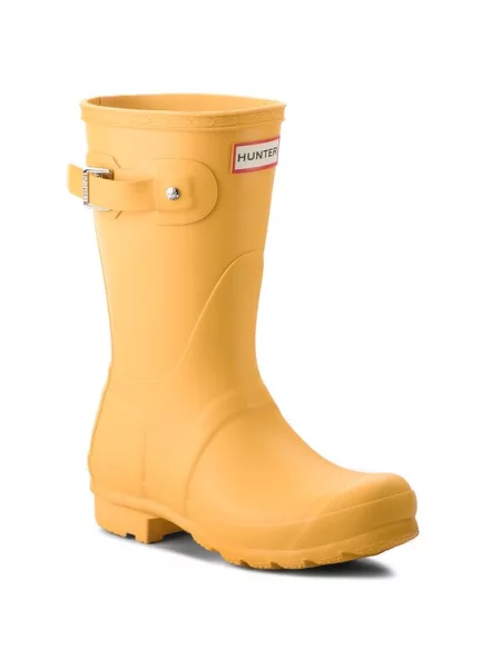 Короткие резиновые сапоги Hunter желтые