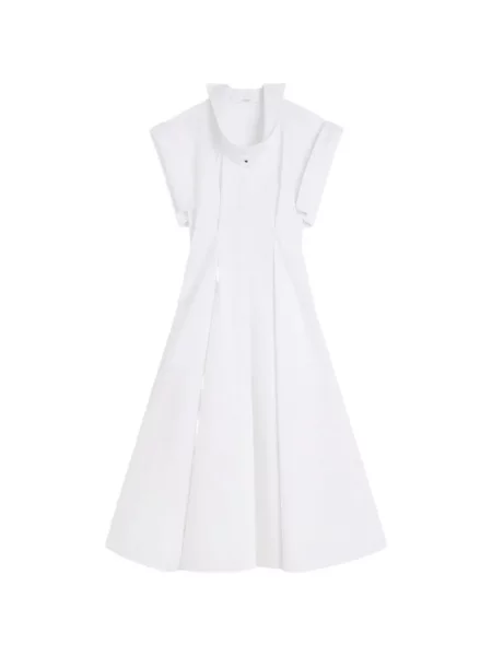 Gulerat rochie tip cămașă Givenchy din poplin alb