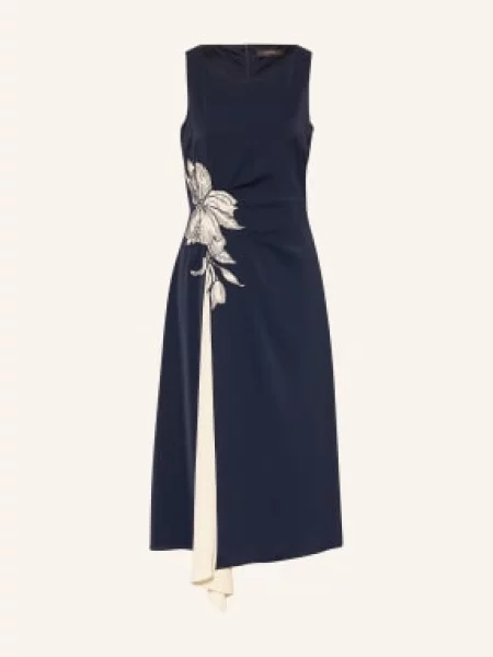 Vera Mont Sukienka Koktajlowa blau granatowa