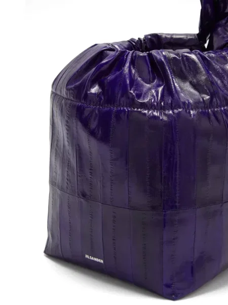 Geantă plic Jil Sander cu autograf cu cordon violet