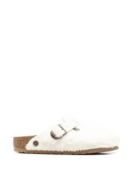 Papuci tip mules Birkenstock alb