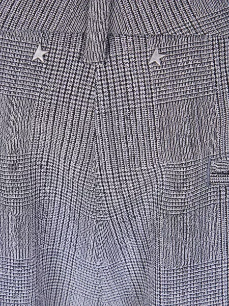 Kostkované kalhoty Golden Goose šedé