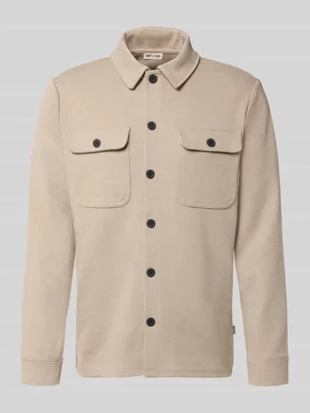 Kurtka koszulowa o kroju regular fit z mieszanki model ‘JAKES’ Only & Sons beżowa