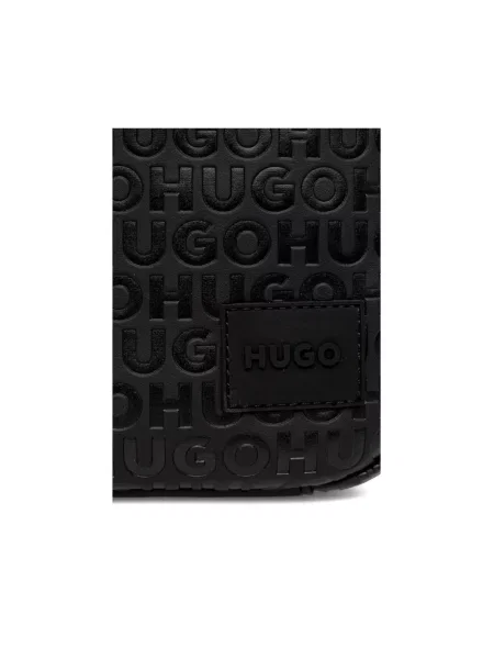 Torba crossbody Hugo skórzana czarna