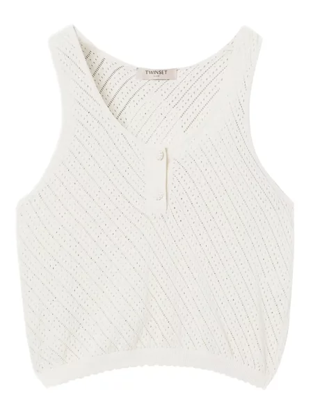 Top Twinset tricotate alb