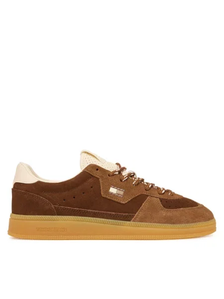 Tommy Jeans Sneakers Mu The Greenwich Edge | piele întoarsă maro