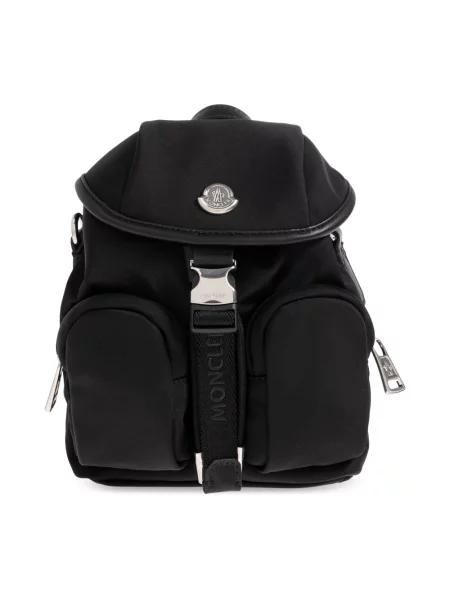 Plecak Moncler skórzany czarny