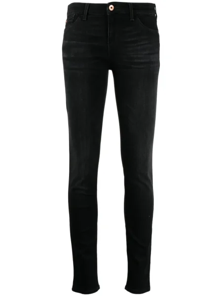 Haftowane jeansy Emporio Armani czarne