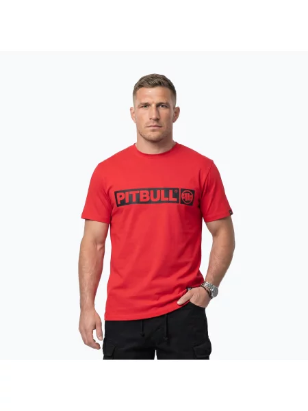 Tricou pentru bărbați Pitbull Hilltop fluo/red roșu