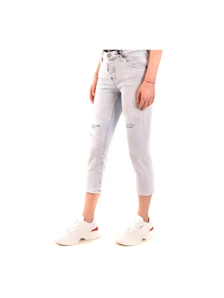Jeansy Dsquared2 z dziurami niebieskie
